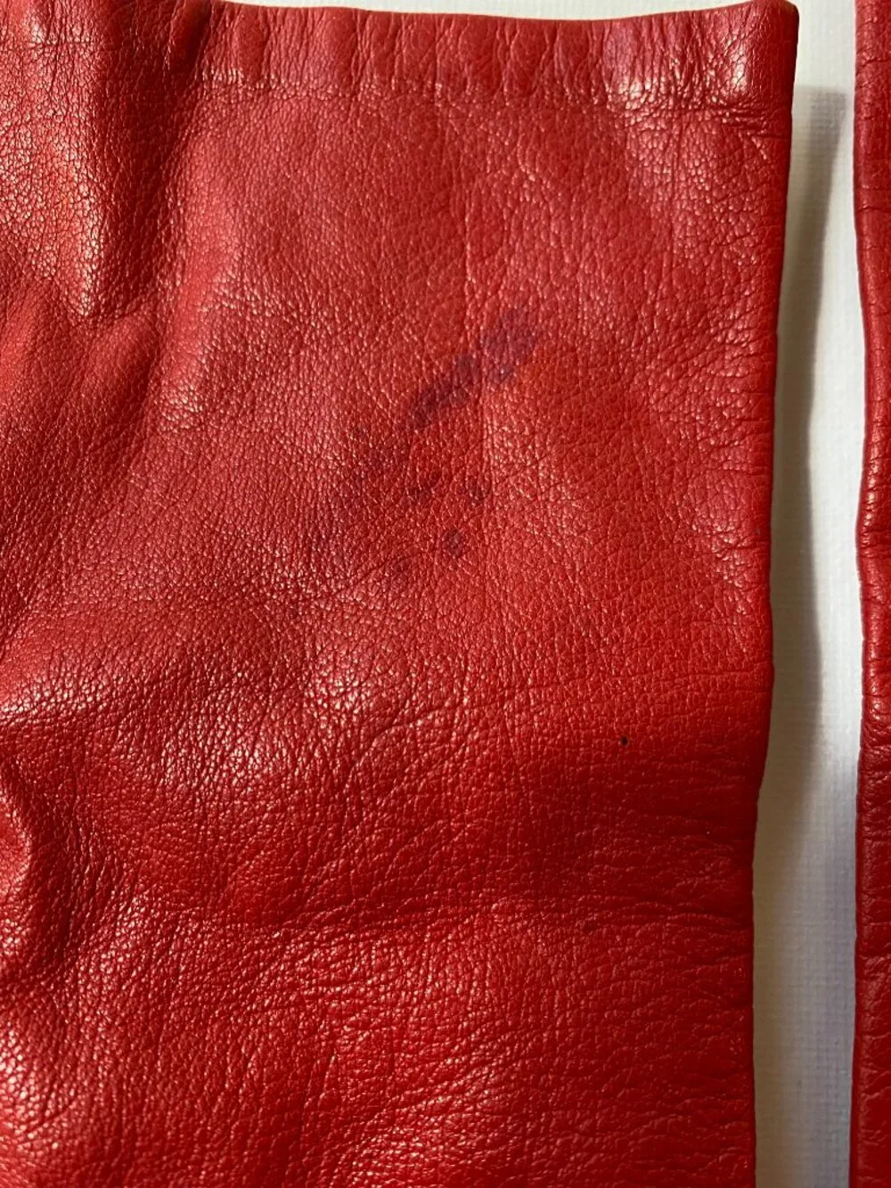 VINTAGE 80s Anne Klein by Aris Cherry Red Leather Gloves, Lined, Women's Size 7
